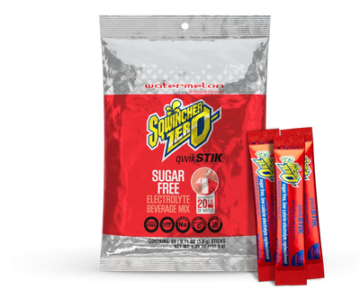 Sqwincher Qwik Stik Zero Sugar Free Single Serve 20 oz Yield Packs - Watermelon - 50/Bag -159060097