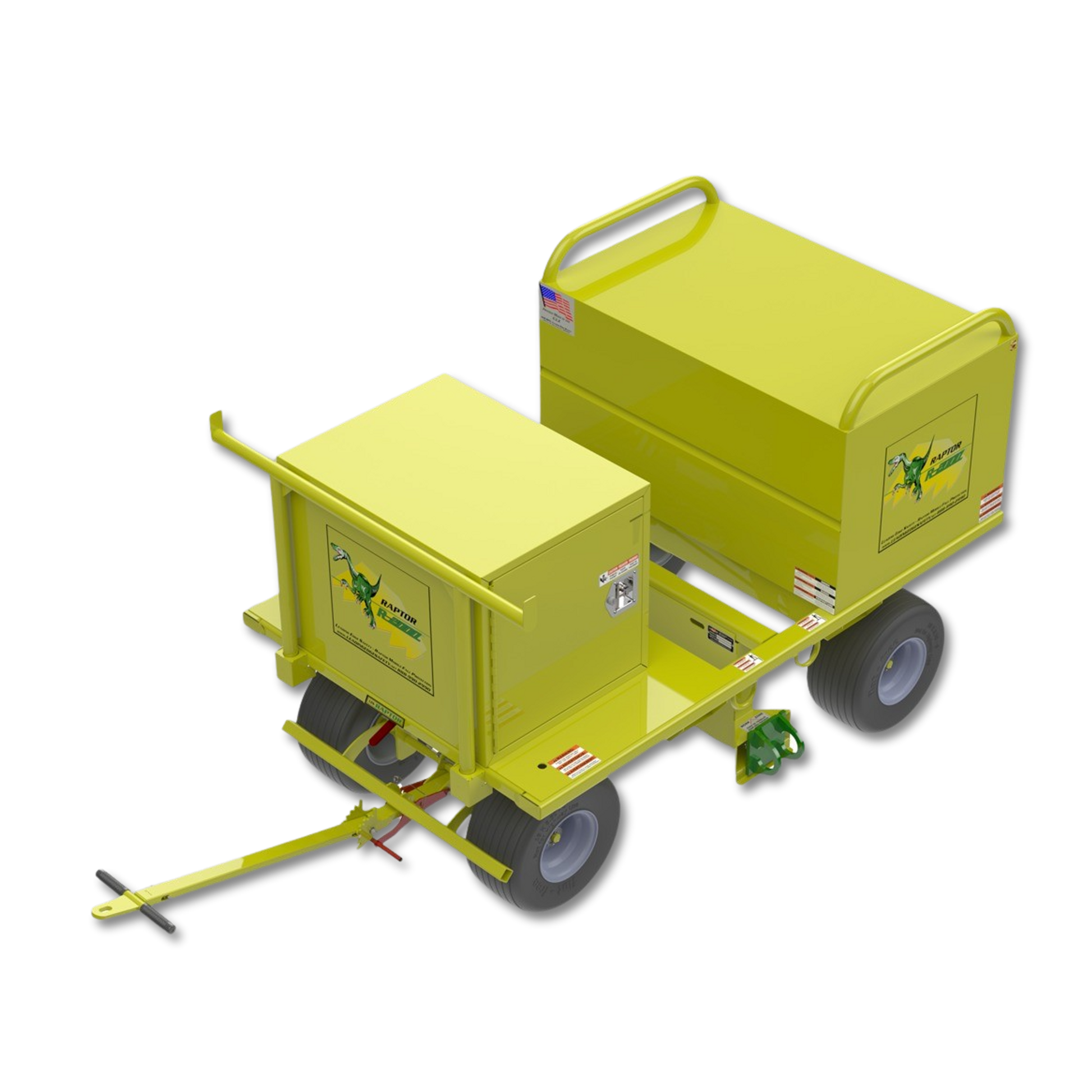 Leading Edge Safety R-2000 Mobile Fall Protection Cart w/ Single 20 cu ft & 10 cu ft Job Box - R-2000-02-20-ASM