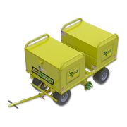 Leading Edge Safety R-2000 Mobile Fall Protection Cart w/ Dual 20 ft3 Job Boxes - R-2000-03-20-ASM