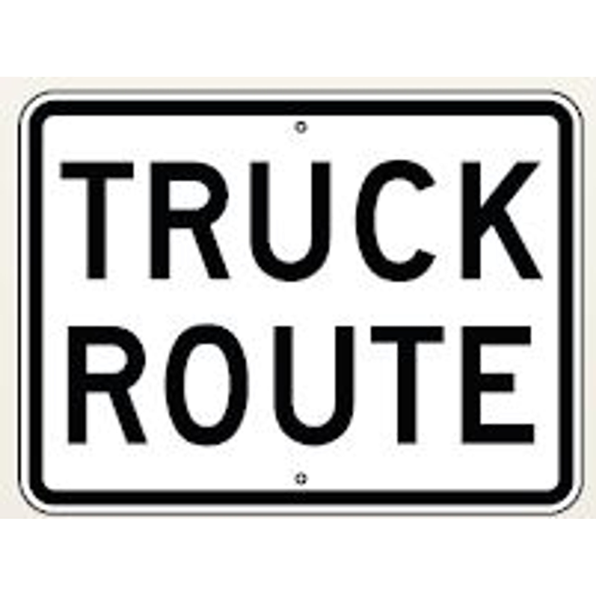 TRUCK ROUTE - REGULATORY TRAFFIC SIGN - TRUCK ROUTE - REGULATORY TRAFFIC SIGN, 18X24, Aluminum (.080) EGP Reflective