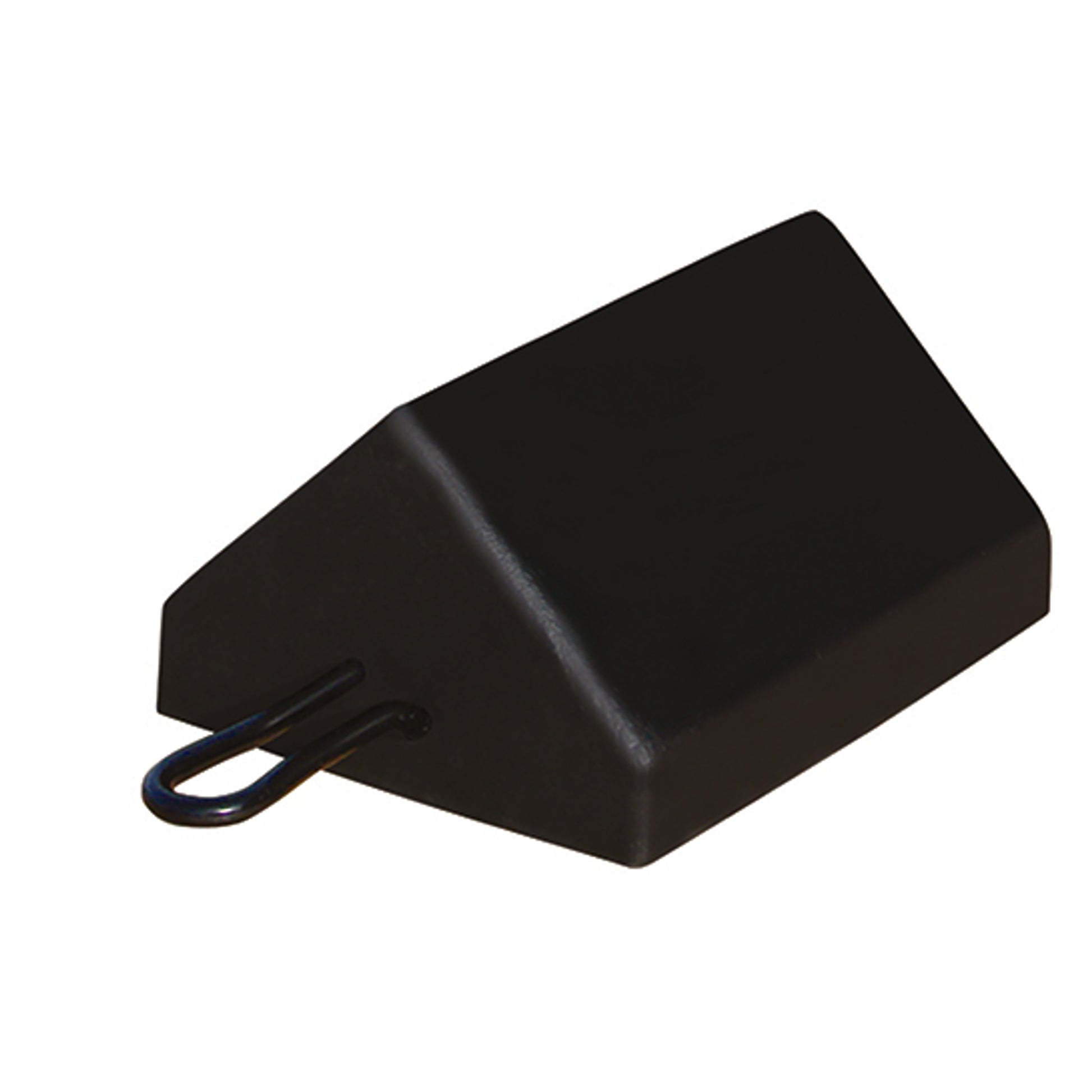 Wheel Chock - General Purpose - Utility - Rubber - 10"X8"X5.5" - Void Bottom - Steel Loop Handle - Black - Us - RC450-U