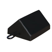 Wheel Chock - General Purpose - Utility - Rubber - 10"X8"X5.5" - Void Bottom - Steel Loop Handle - Black - RC450
