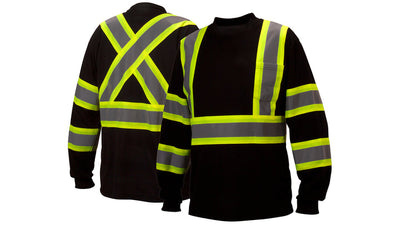 Pyramex RCLTS31 Long Sleeve Moisture Wicking Black T-Shirt