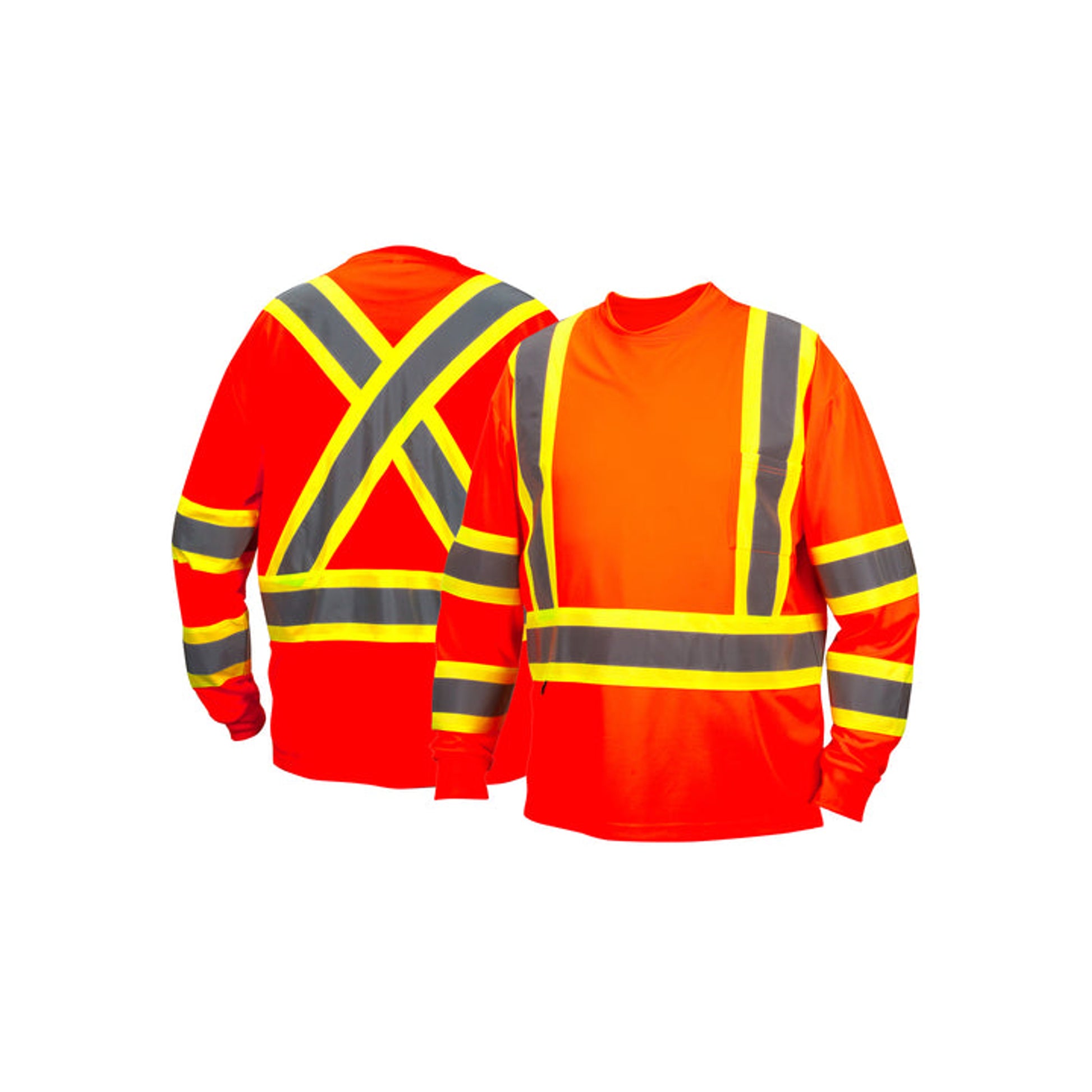 Pyramex -Long Sleeve Moisture Wicking T-Shirt Hi-Viz Orange