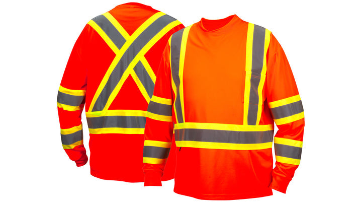 Pyramex -Long Sleeve Moisture Wicking T-Shirt Hi-Viz Orange