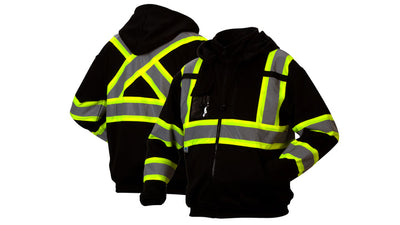 Pyramex RCSZH33 Canadian Premium Zipper Black Weather Resistant Sweatshirt