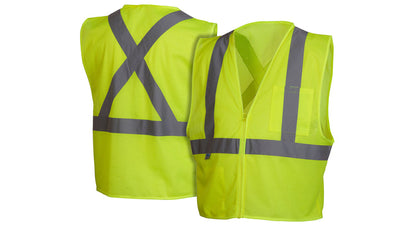 Pyramex RCZ21 Hi-Viz Lime With Reflective Tape Vest