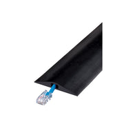Cable Protector - Rubber Duct - 1-Ch - .5" - 10' Length - Black - RFD1-10