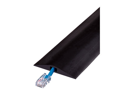 Cable Protector - Rubber Duct - 1-Ch - .5" - 5' Length - Black - RFD1-5