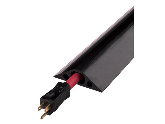 Cable Protector - Rubber Duct - 1-Ch - 1" - 10' Length - Black - RFD4-10