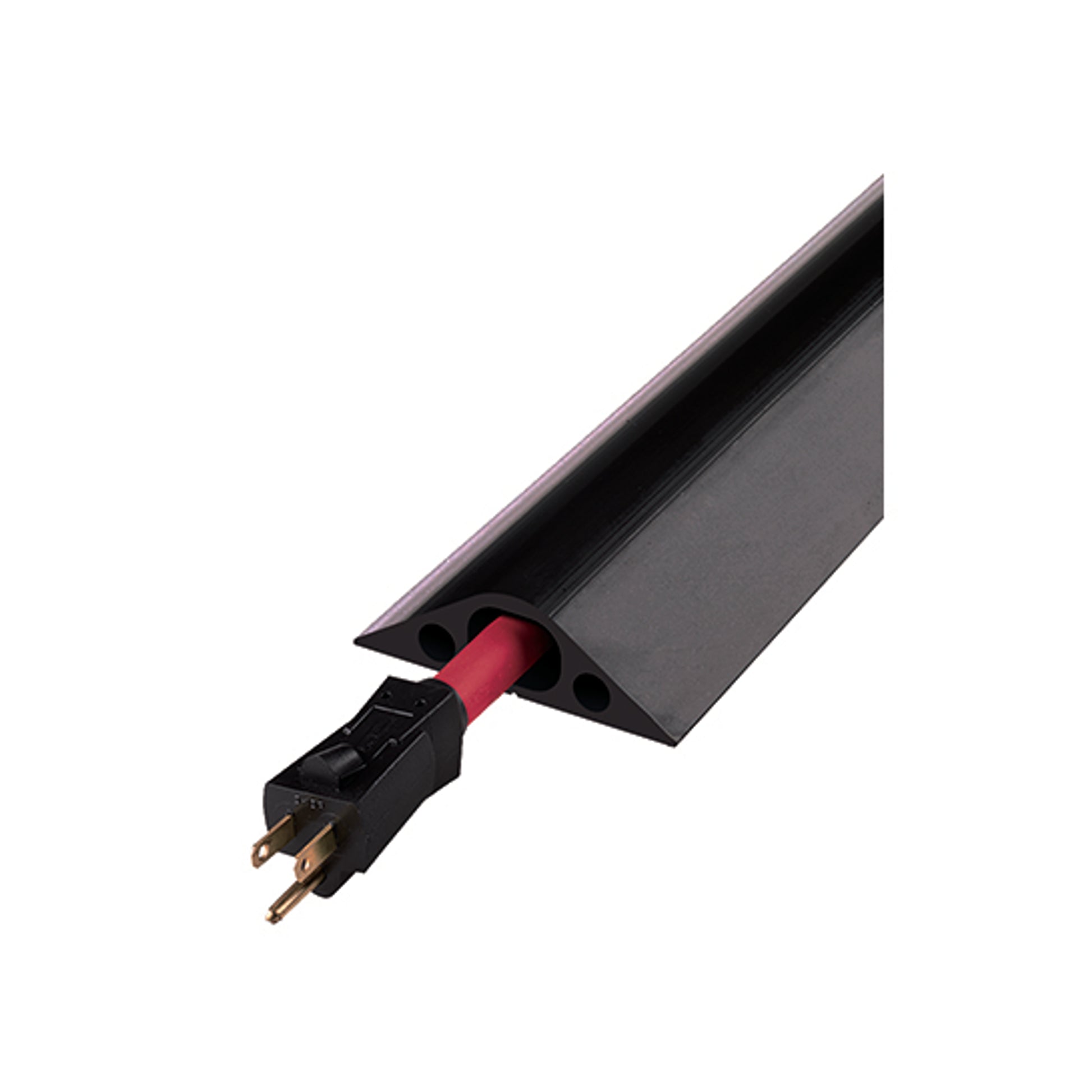 Cable Protector - Rubber Duct - 1-Ch - 1" - 5' Length - Black - RFD4-5