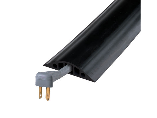 Cable Protector - Rubber Duct - 3-Ch - (1) .75" & (2) .4375" Channels - 5' Length - Black - RFD5-5