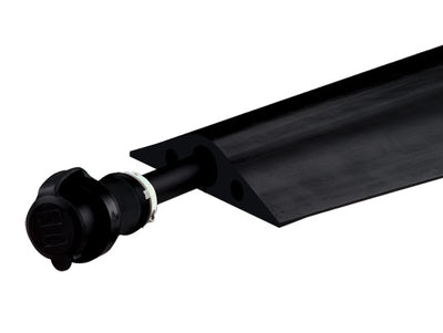 Cable Protector - Rubber Duct - 1-Ch - 1.5" - Heavy Duty - Slit - 5' Length - Black - RFD9-5
