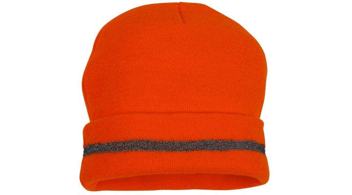 Pyramex - Knit Cap - Knit Cap with Reflective Strip-Orange - 1/Each