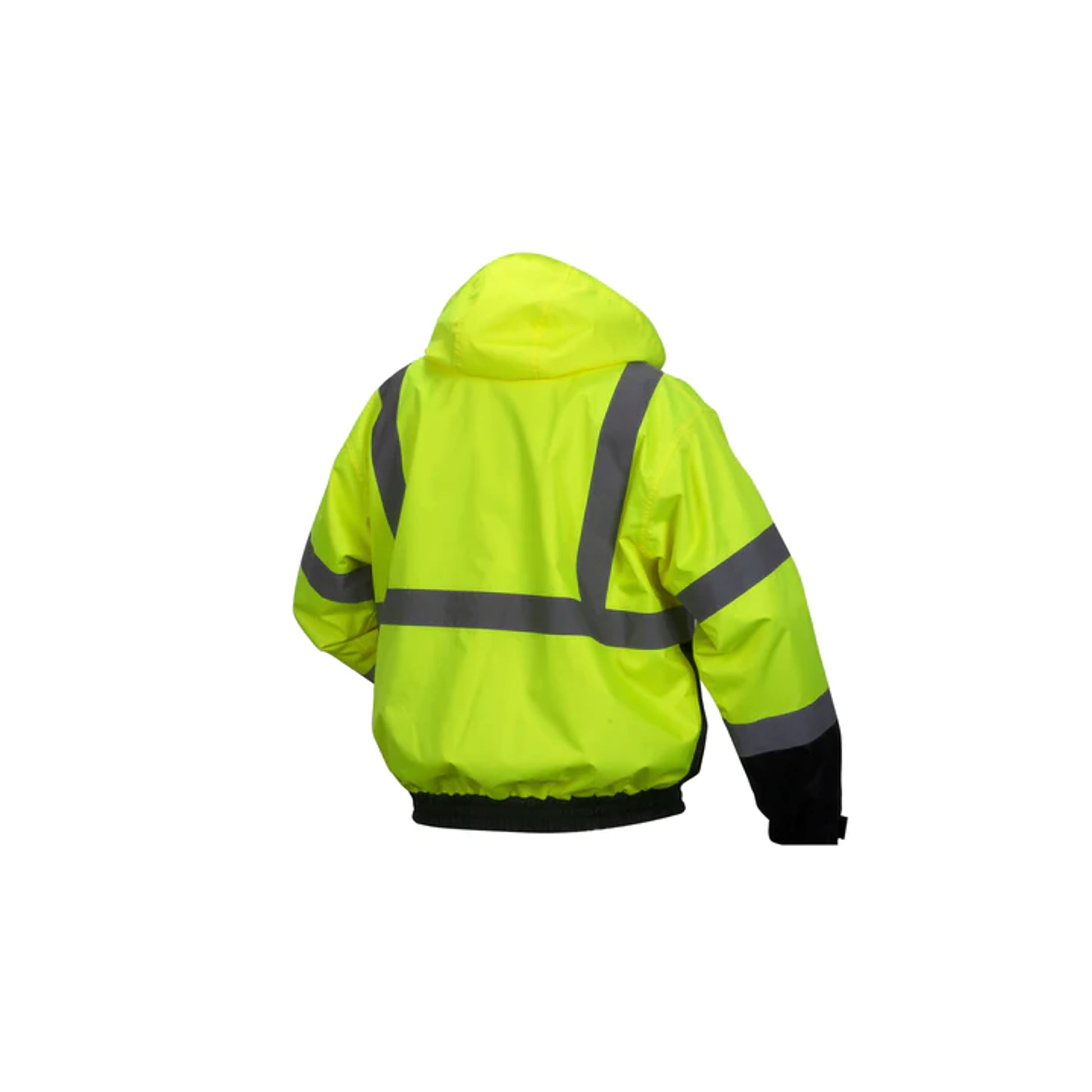 Pyramex RJ31H Heated Hi-Viz Lime Bomber Jacket w/Zip Out Fleece