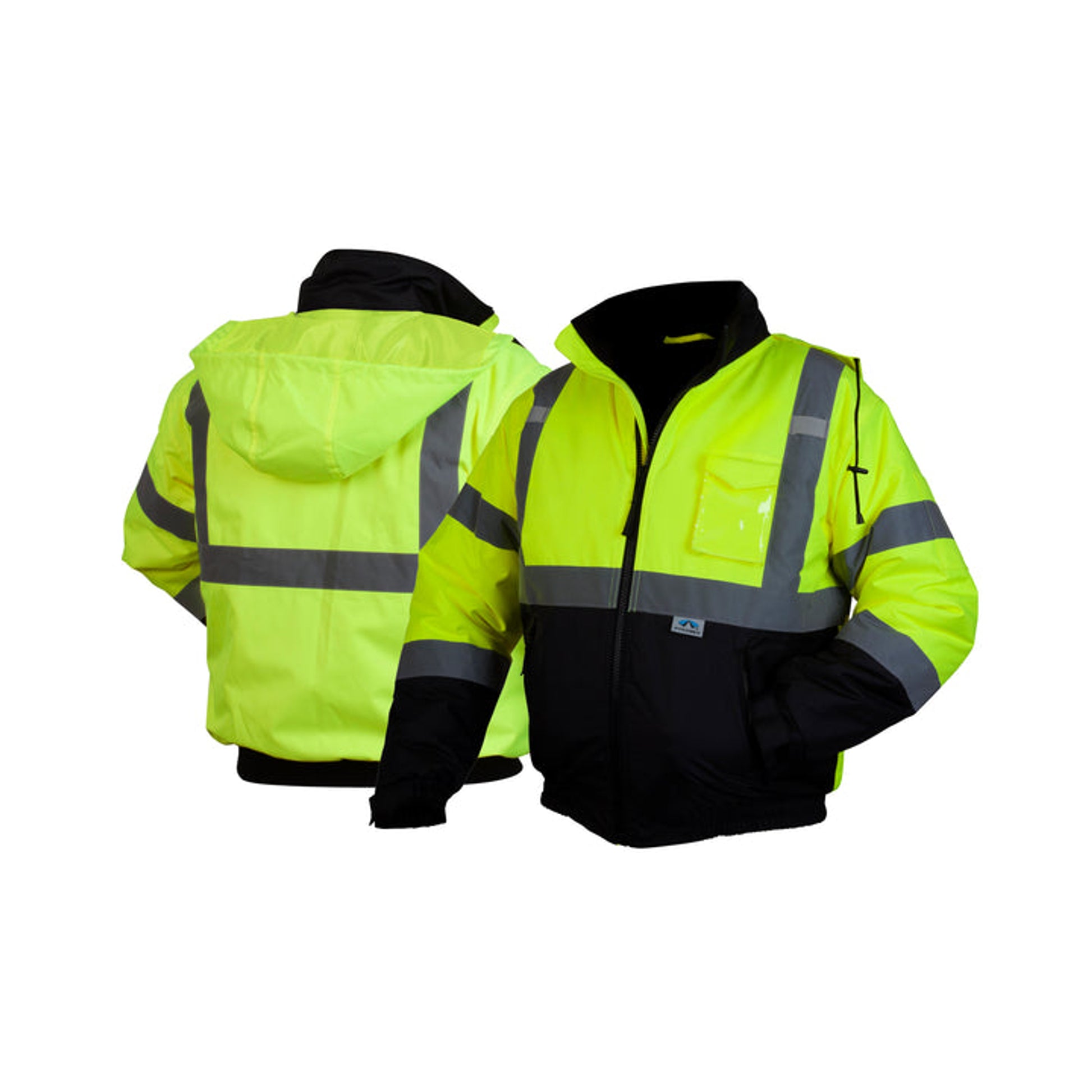 Pyramex - Winter Wear - Hi-Viz Lime Bomber Jacket W/Quilted Lining
