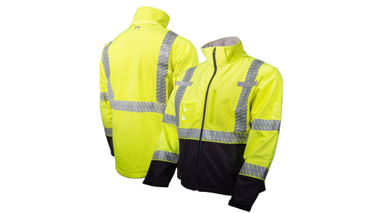 Pyramex - Winter Wear - Hi-Viz Lime Softshell Jacket