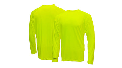 Pyramex RLP1NS Long Sleeve Pullover Non Rated Hi-Viz Lime T-Shirt