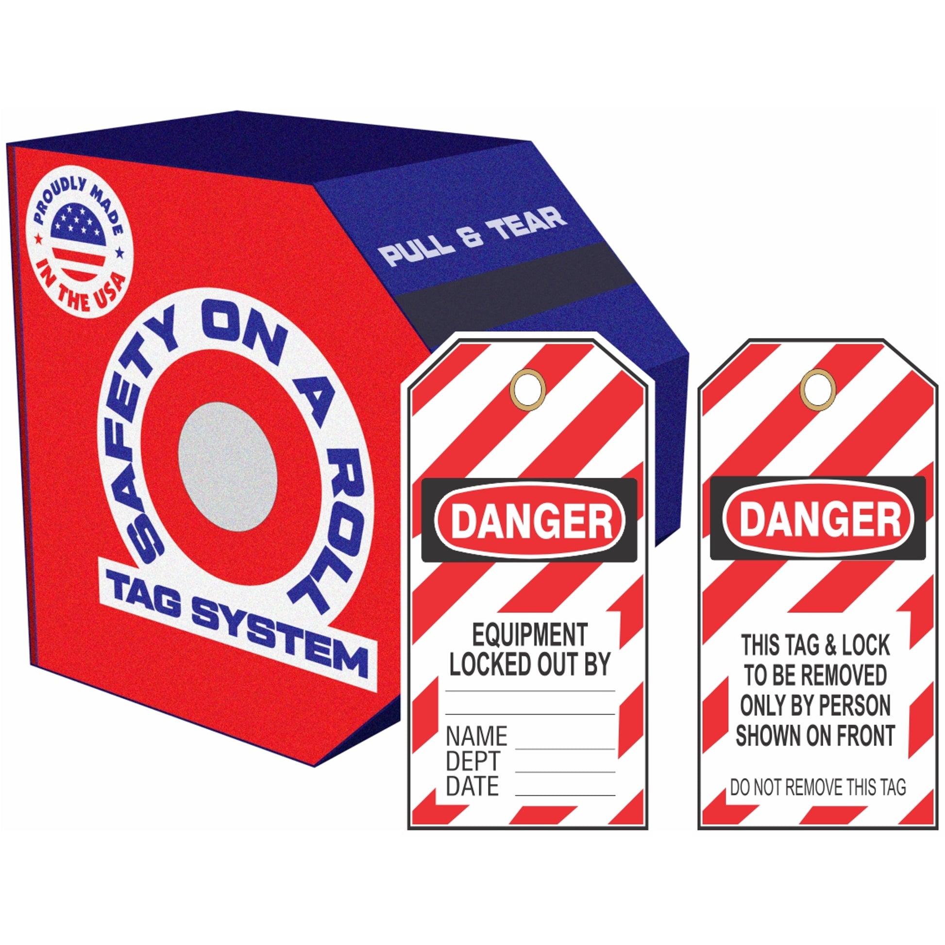 DANGER EQUIPMENT LOCKED BY TAGS - DANGER EQUIPMENT LOCKED BY TAGS, 6X3, Synthetic Roll 100