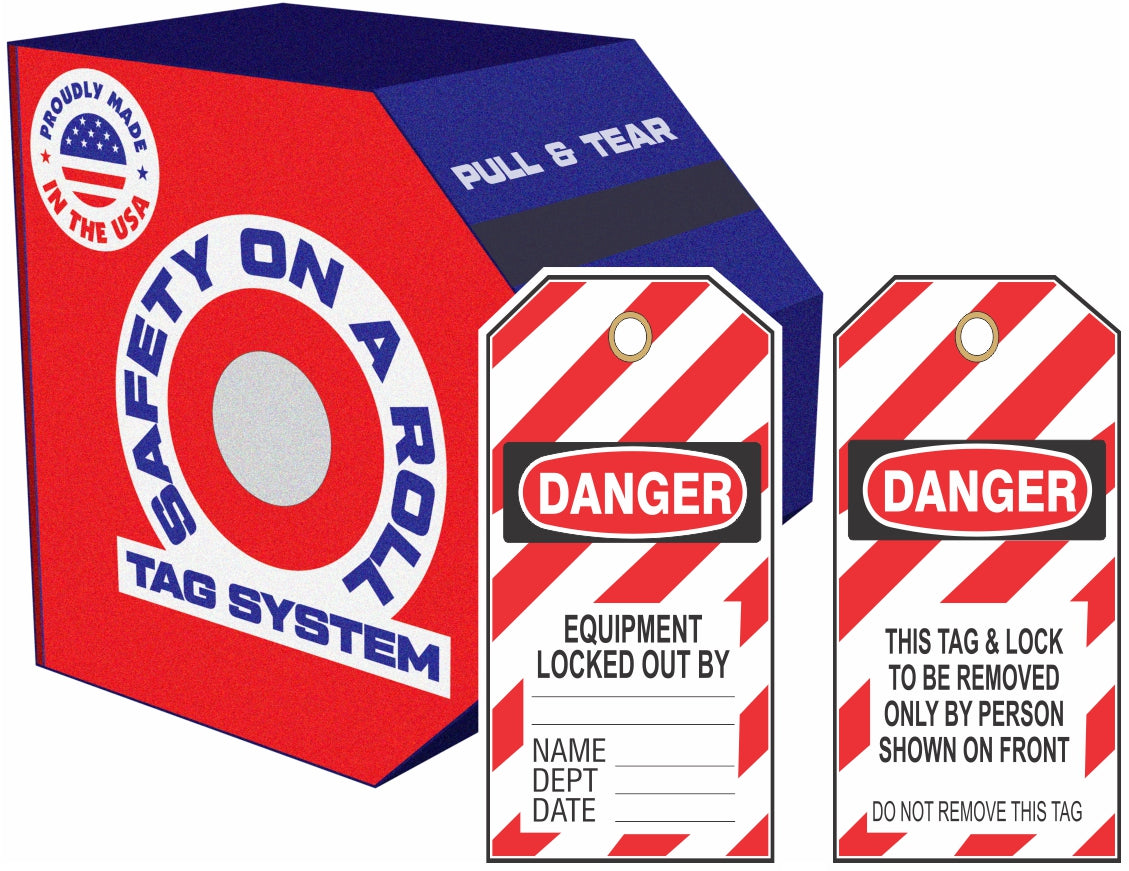 DANGER EQUIPMENT LOCKED BY TAGS - DANGER EQUIPMENT LOCKED BY TAGS, 6X3, Synthetic Roll 100