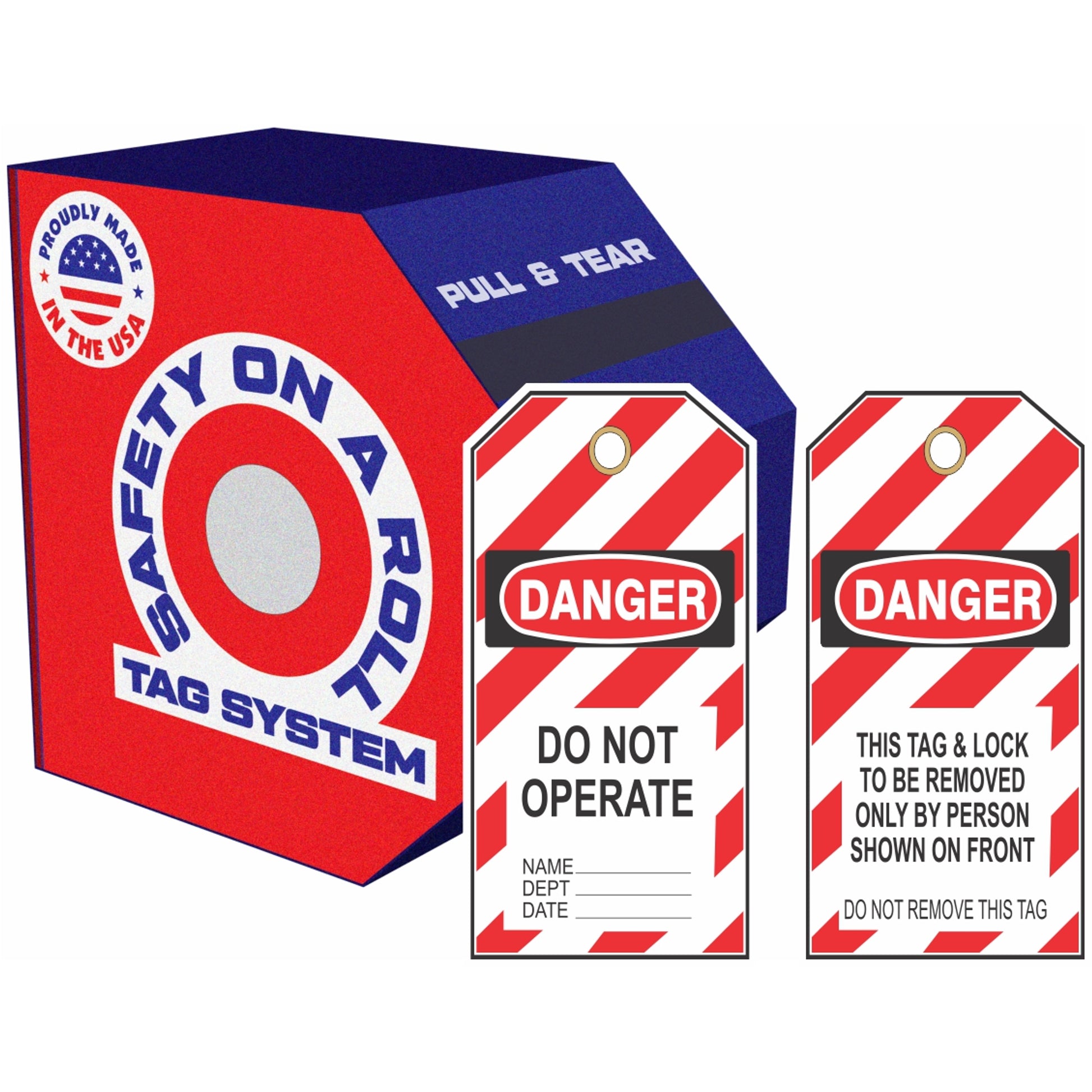 DANGER DO NOT OPERATE TAGS - DANGER DO NOT OPERATE TAGS, 6X3, Synthetic Roll 100