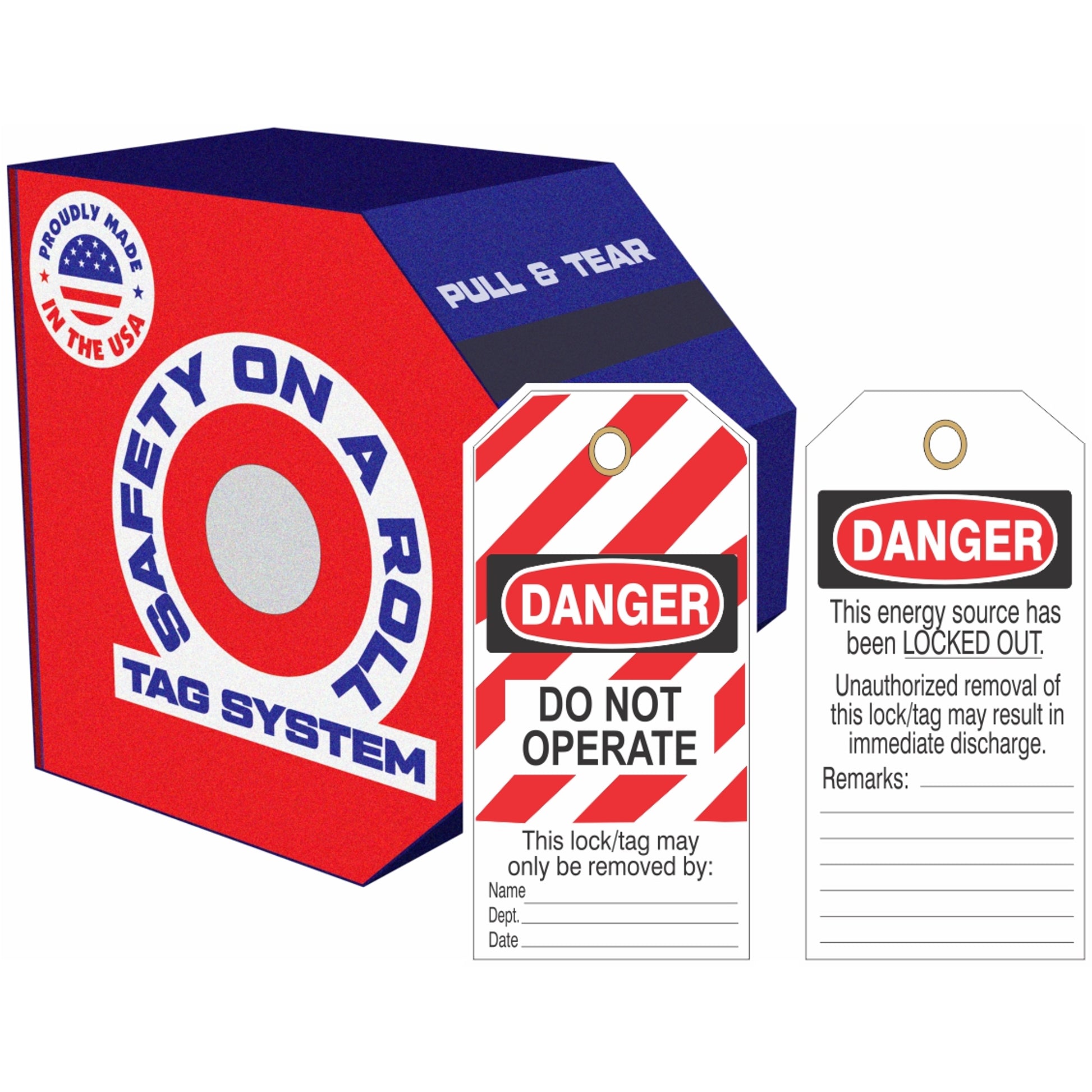 DANGER DO NOT OPERATE DATE TAGS - DANGER DO NOT OPERATE DATE TAGS, 6X3, Synthetic Roll 100