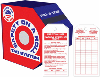 FIRE EXTINGUISHER RECHARGE AND INSPECTION TAGS