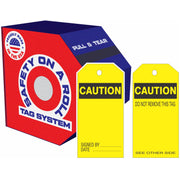 CAUTION BLANK TAG - CAUTION BLANK TAG, 6X3, Synthetic Roll 100