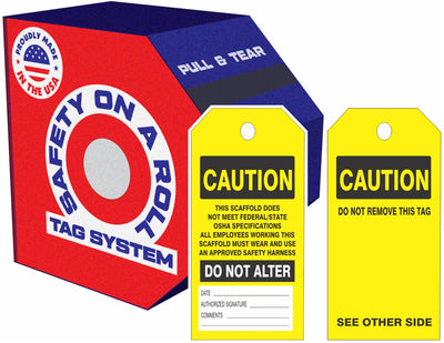 CAUTION SCAFFOLD TAGS