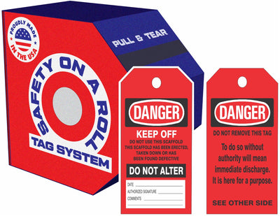 DANGER SCAFFOLD TAGS