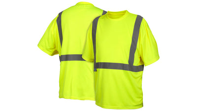 Pyramex RTS21NP Hi-Viz Lime No Pocket T-Shirt