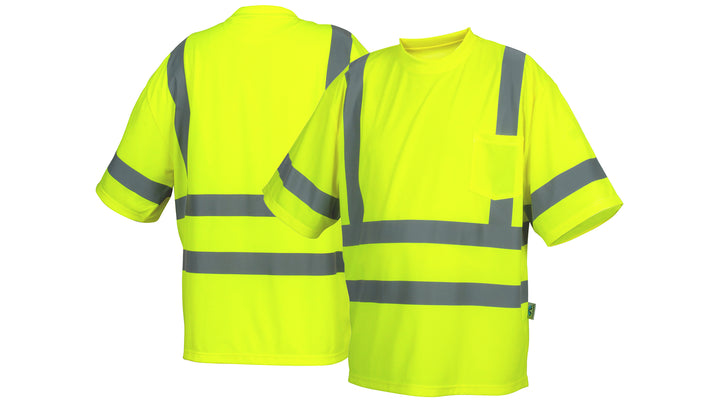 Pyramex - Class 3 Heat Sealed Short Sleeve T-Shirt Hi-Viz Lime