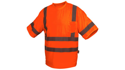 Pyramex RTS34 Class 3 Heat Sealed Short Sleeve Hi-Viz Orange T-Shirt