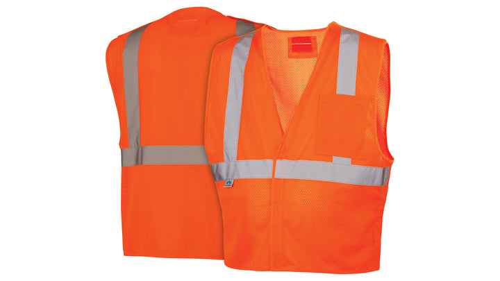 Pyramex - Vest - Hi-Viz Orange W/5 Point Dring Breakaway Vest W/2" Reflective Striping