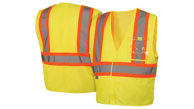 Pyramex RVHL27 Hi-Viz Lime With 5 Point Break Vest