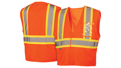 Pyramex RVHL27 Hi-Viz Orange With 5 Point Break Vest