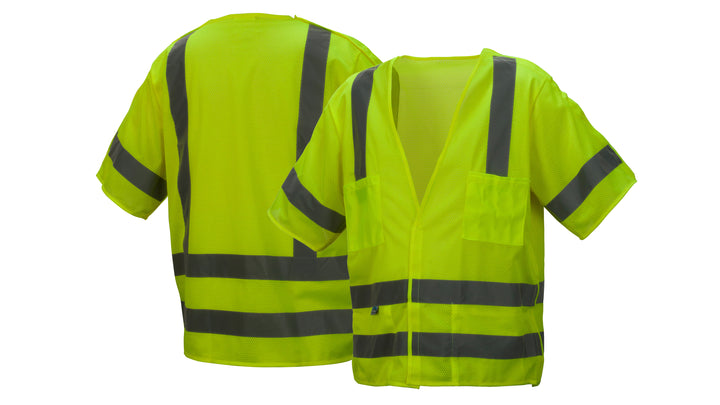 Pyramex- Class 3 Breakaway - Hi-Viz Lime W/ 2" Reflective Stripe