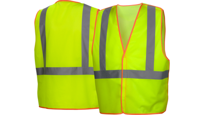 Pyramex RVHL40 Class 2 Contrast Breakaway Hi-Viz Lime Vest