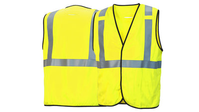 Pyramex RVHL50FR Class 2 Flame Retardant Hi-Viz Lime Vest