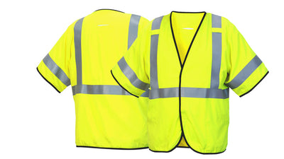 Pyramex RVHL51FR Class 3 Flame Retardant Hi-Viz Lime Vest