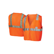Pyramex - Vest - Hi-Viz Orange - Self-Extinguishing 2" Reflective Striping & Zipper Front Closure