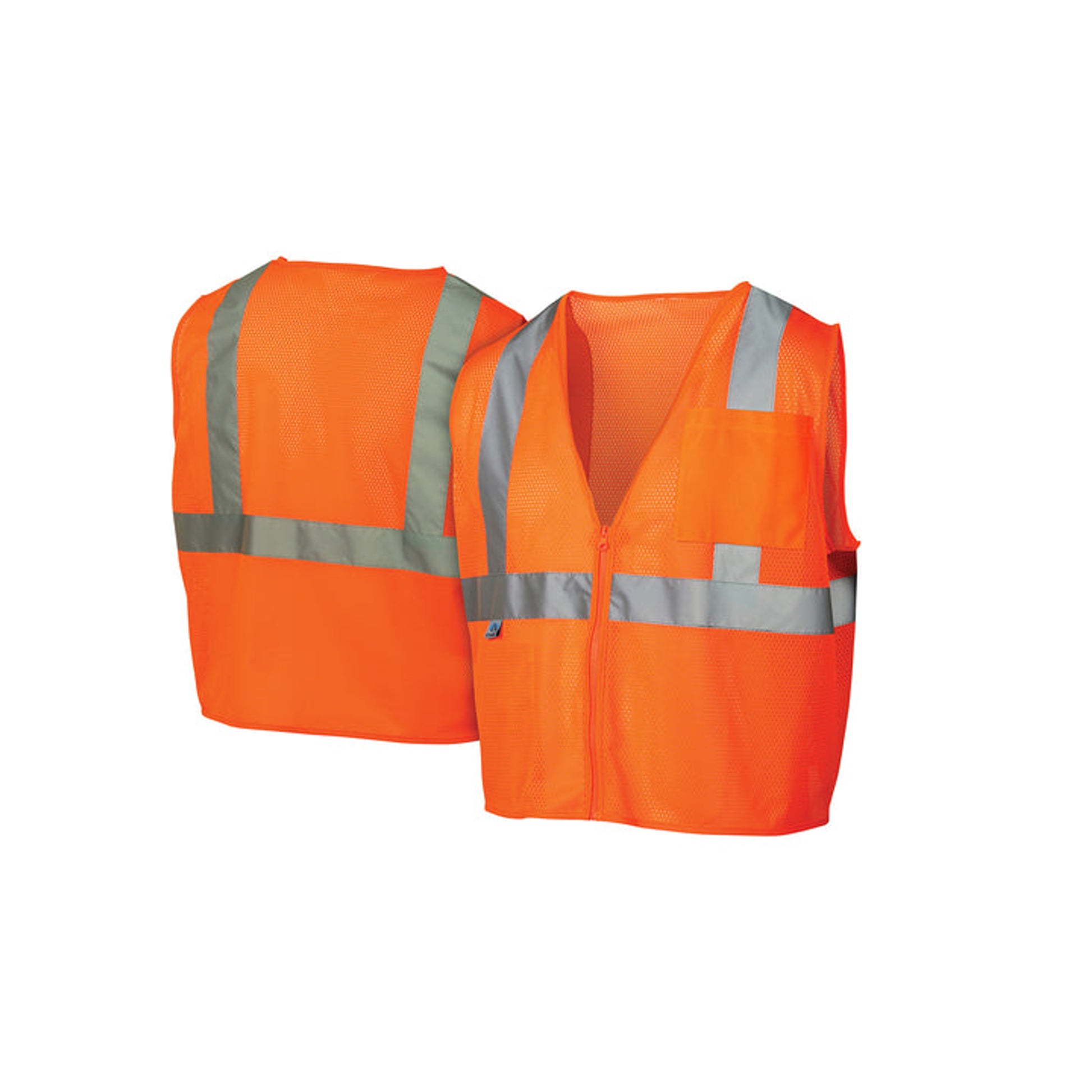 Pyramex - Vest - Hi-Viz Orange - Self-Extinguishing 2" Reflective Striping & Zipper Front Closure