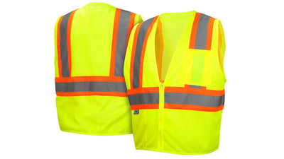 Pyramex RVZ22SE Hi-Viz Lime Self-Extinguishing Vest