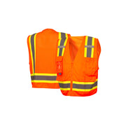 Pyramex - Class 2 Surveyor Vest W/Clear Pocket - Orange