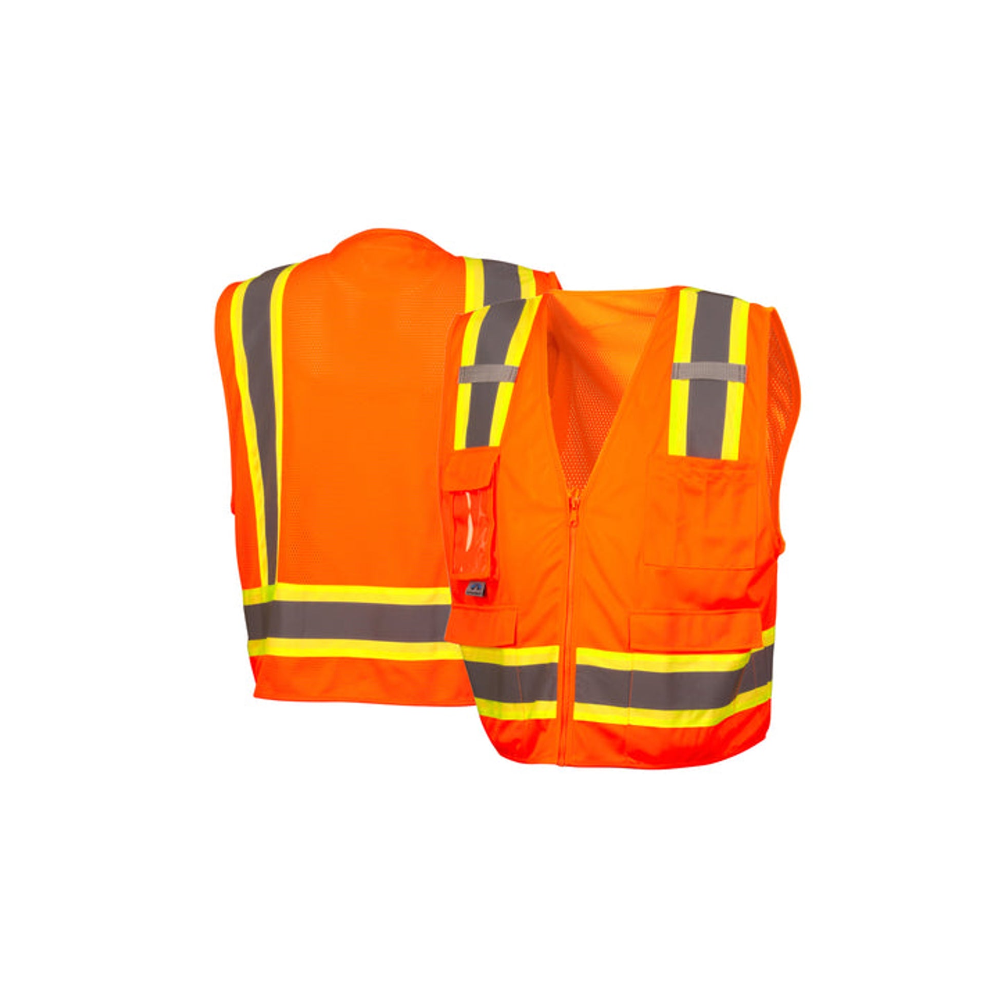 Pyramex - Class 2 Surveyor Vest W/Clear Pocket - Orange