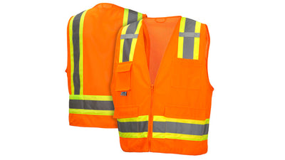 Pyramex RVZ24 Hi-Viz Orange Surveyor's Vest