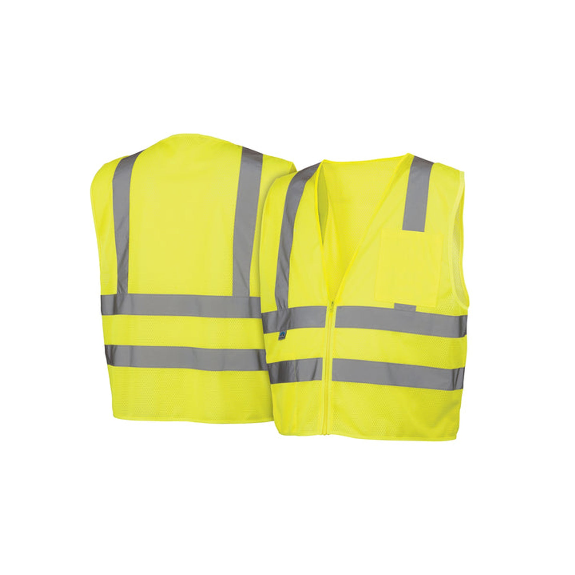 Pyramex - Vest - Hi-Viz Lime - 2 Stripes Breakaway Vest W/2" Reflective Striping On Bottom & Shoulders