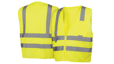 Pyramex RVZ26 Hi-Viz Lime 2 Stripes Vest