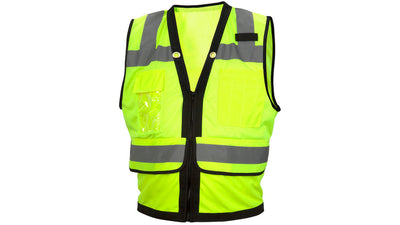 Pyramex RVZ28 Hi-Viz Lime With Black Trim Vest