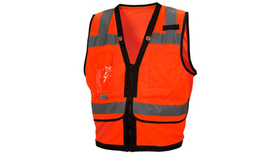 Pyramex RVZ28 Hi-Viz Orange With Black Trim Vest
